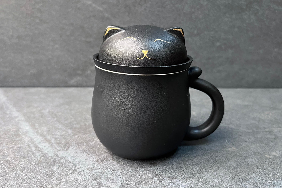 Lucky Black Cat Infuser Tea Mug