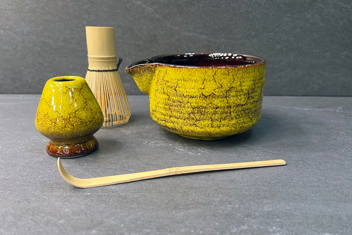 Mustard Yellow Matcha Tea Set