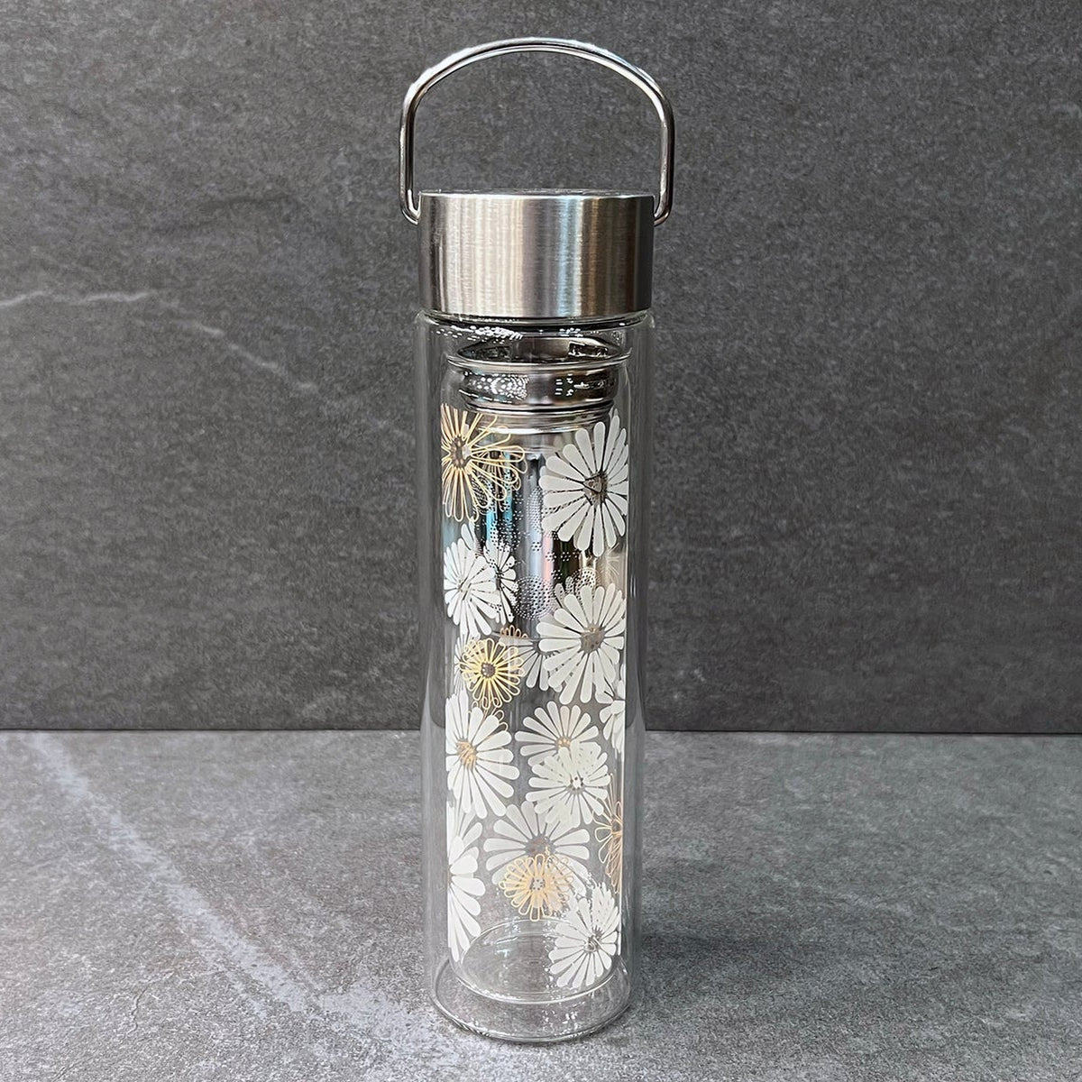 Amami Glass Infuser Tea Flask with Sleeve