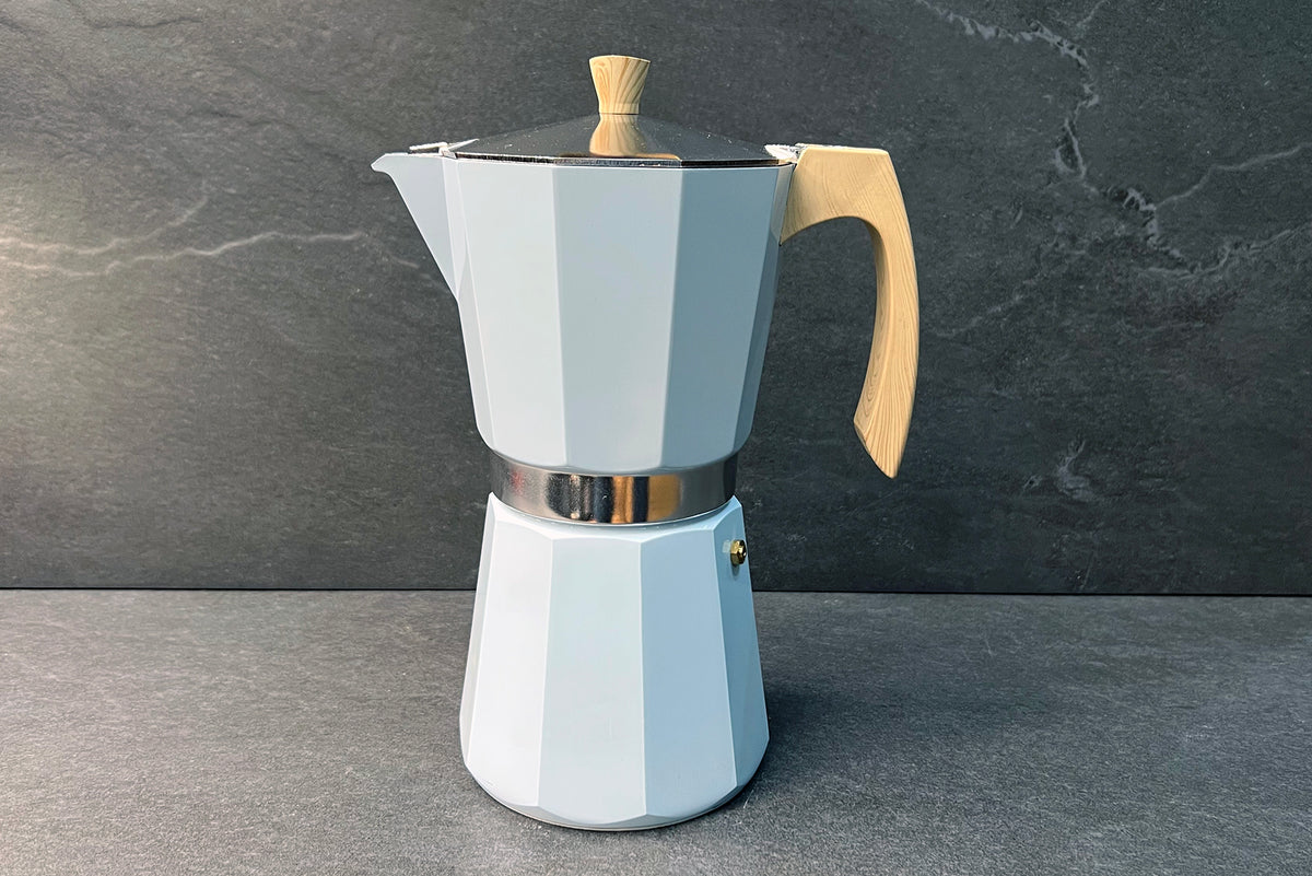 Tuscany Blue Aluminium Espresso Maker 12-Cup