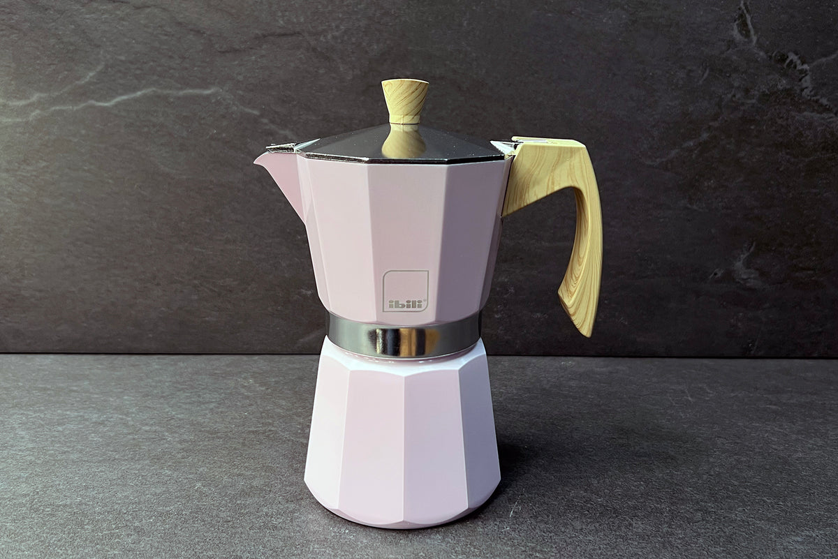 Veneto Pink Aluminium Espresso Maker 6-Cup