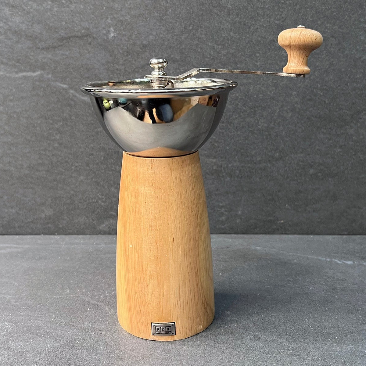 Auguste Rubber Wood Stainless Steel Coffee Grinder