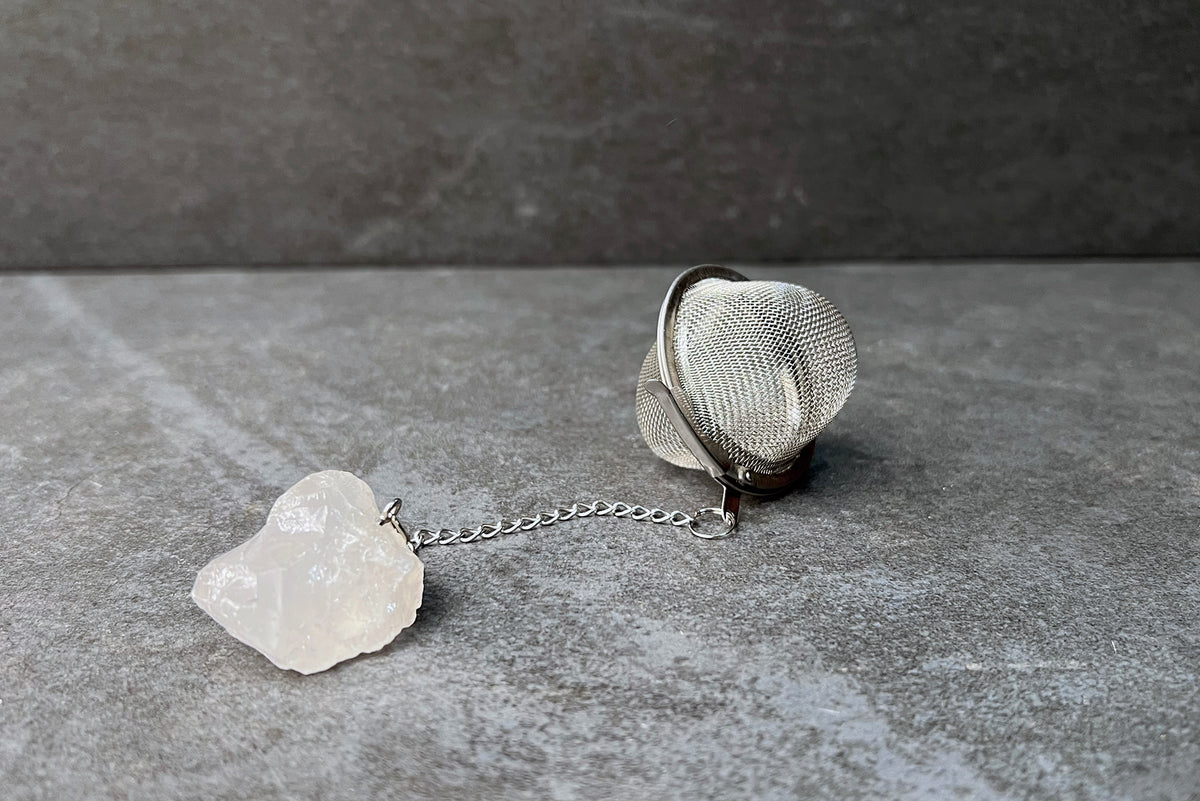 Rock Quartz Gemstone Tea Infuser Ball