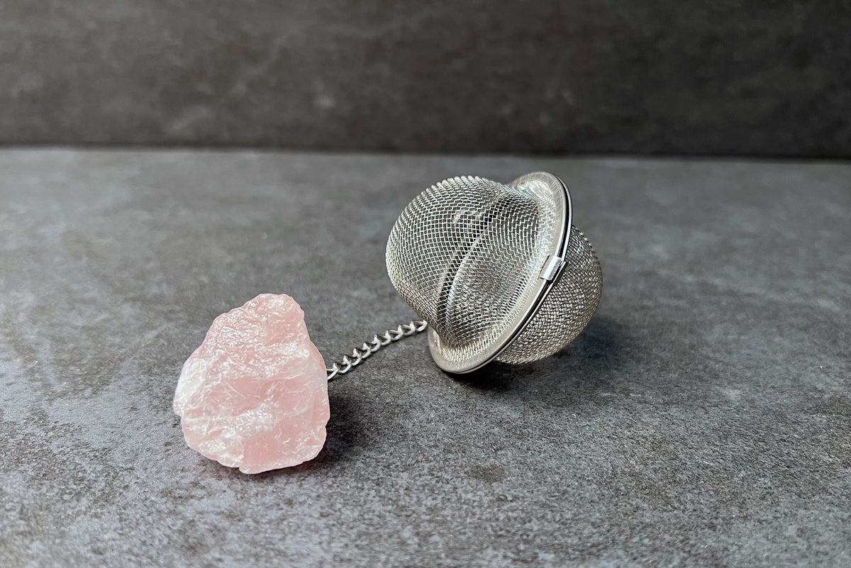 Rose Quartz Gemstone Tea Infuser Ball