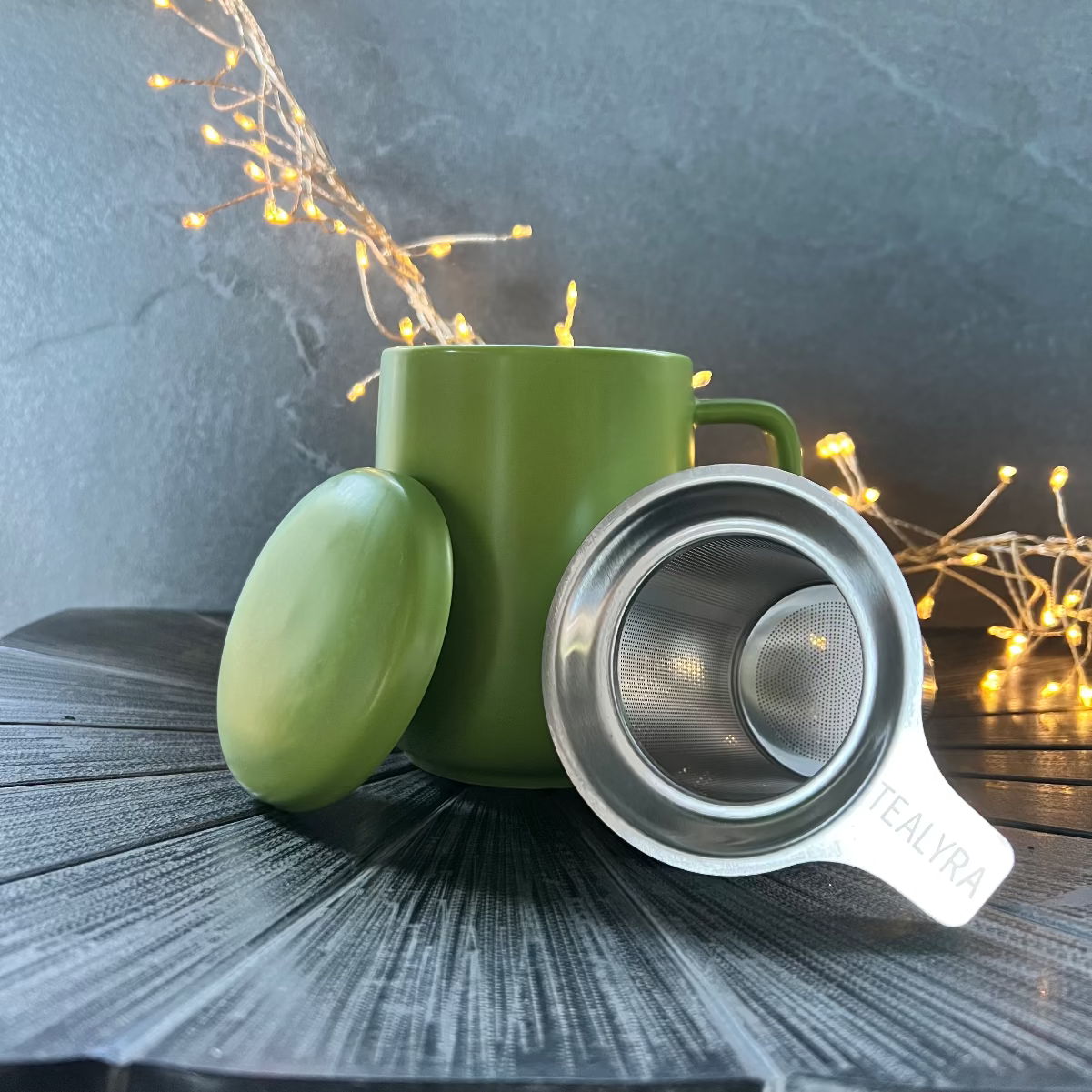 Peak Green Infuser Tea Mug