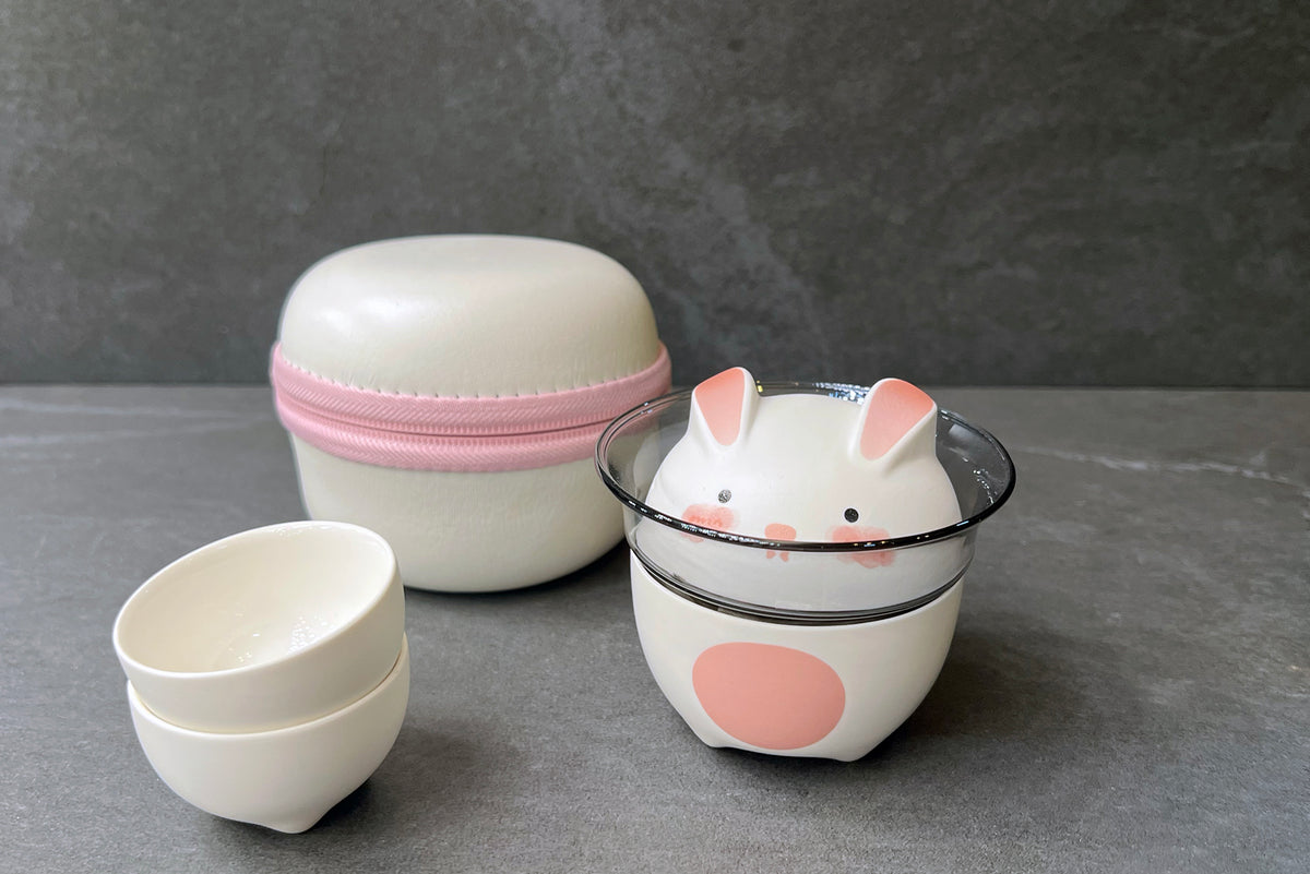 White Rabbit Tea Set with Travel Case