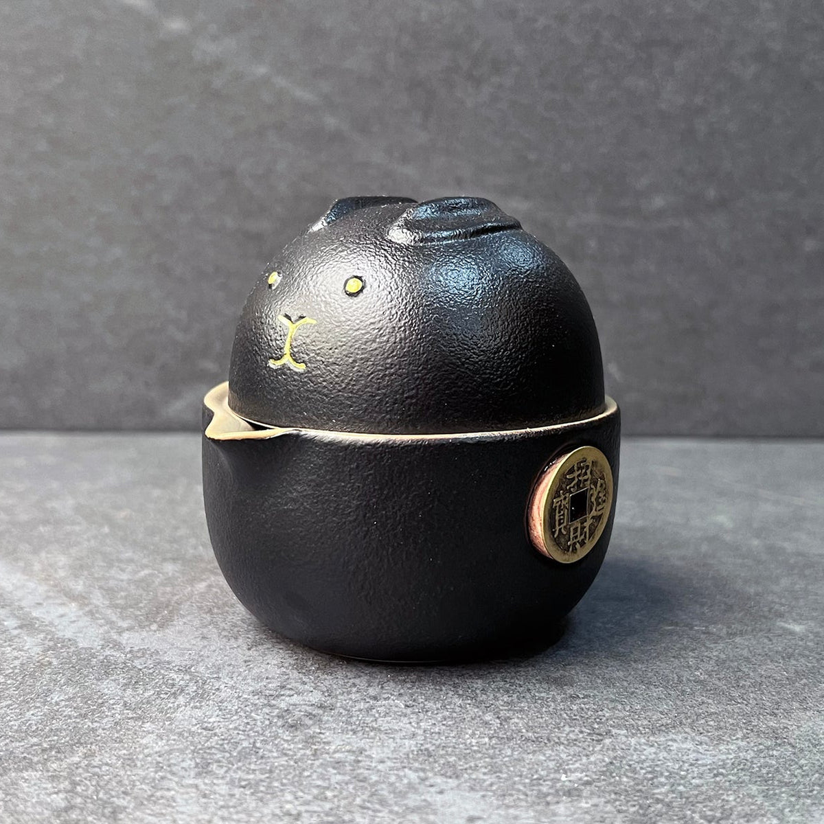 Black Money Gong Fu Tea Set with Travel Case