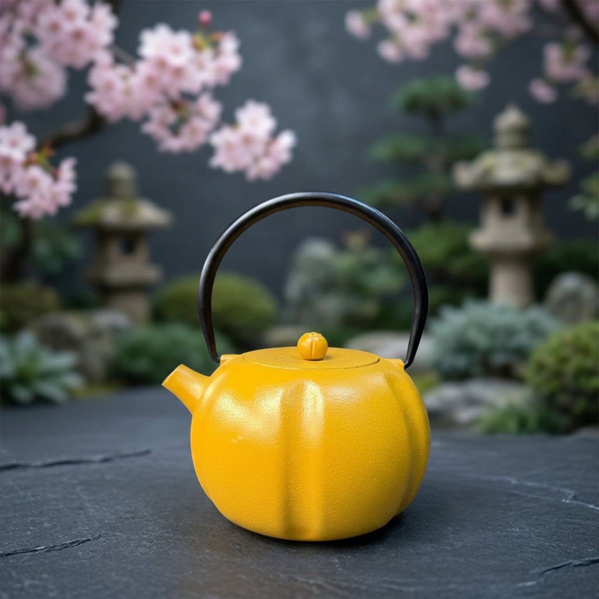 Kaiwen Mustard Yellow Cast Iron Teapot