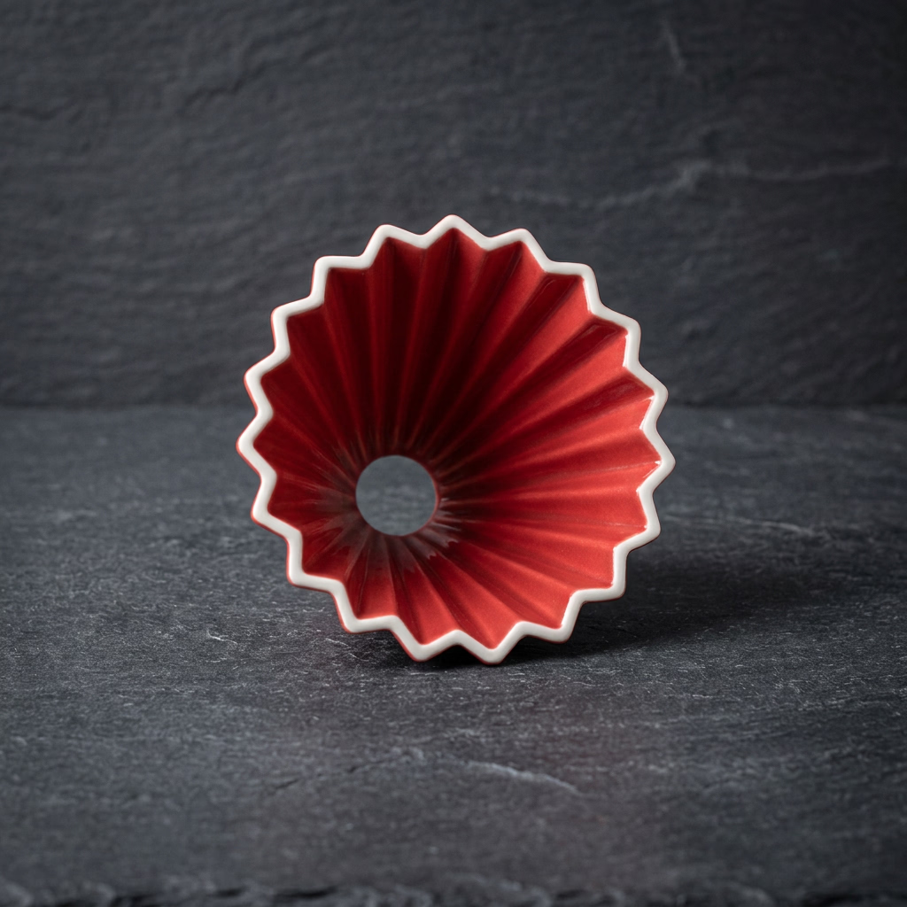 Red Star Porcelain Pour-Over Coffee Dripper