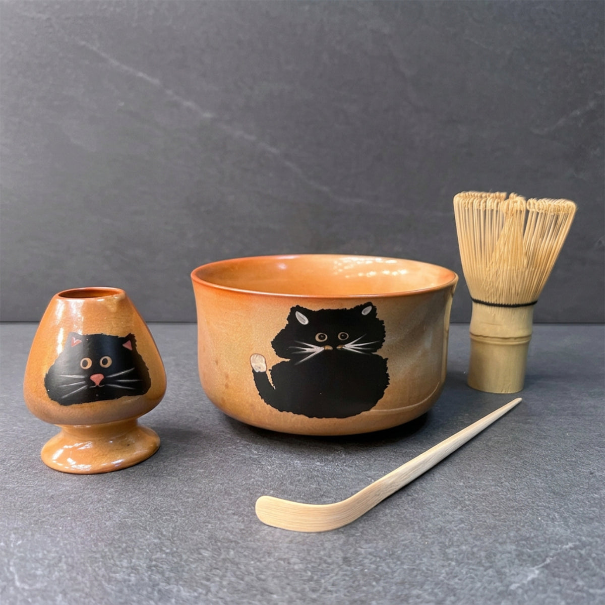 Black Cat 1 Deep Matcha Tea Set