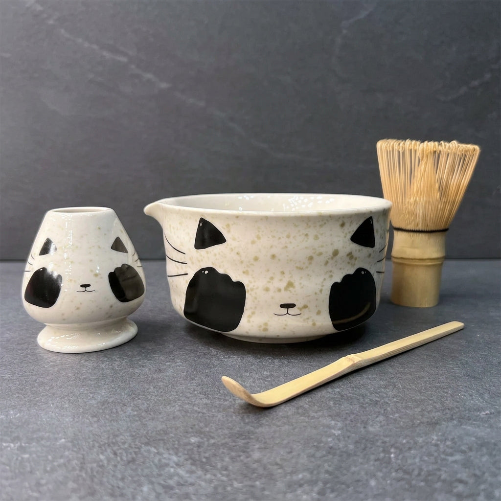 Cat Pattern Matcha Tea Set
