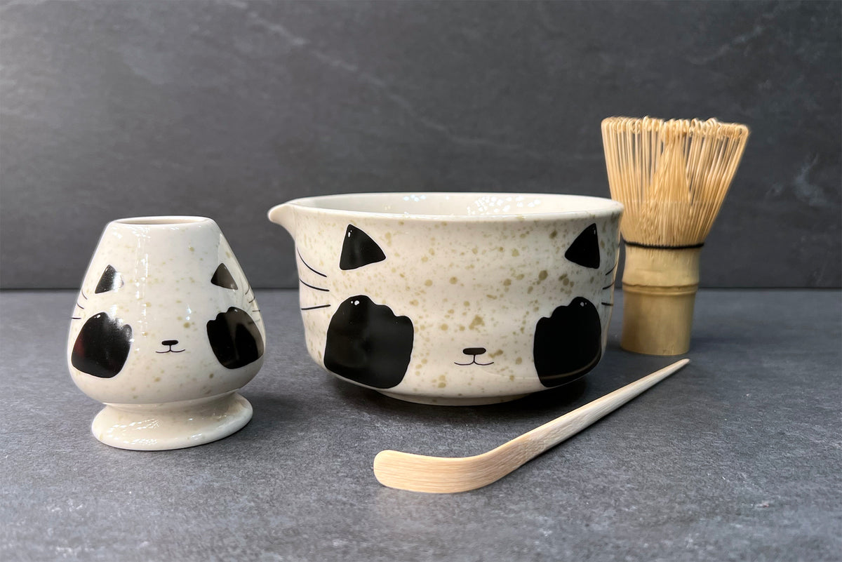 Cat Pattern Matcha Tea Set