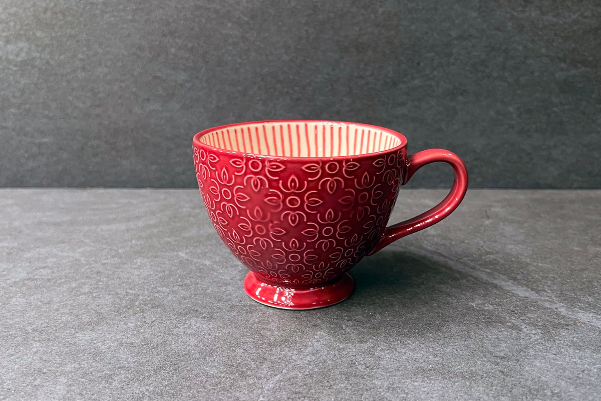Kendra Ceramic Cup Claret
