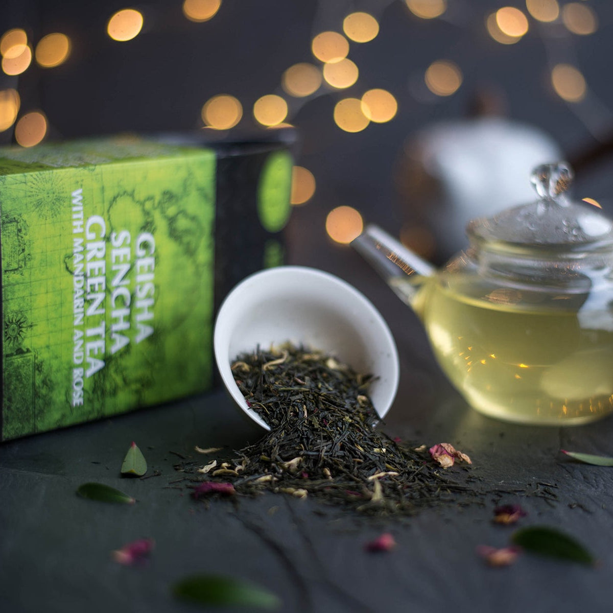 Geisha Sencha Green Tea with Mandarin and Rose