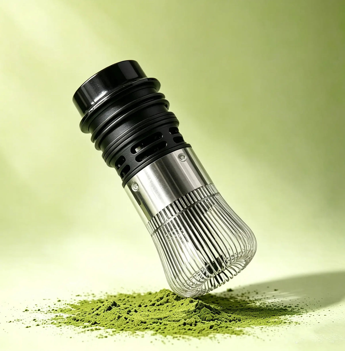 Matcha Lover Flask with Built-In Whisk - Black
