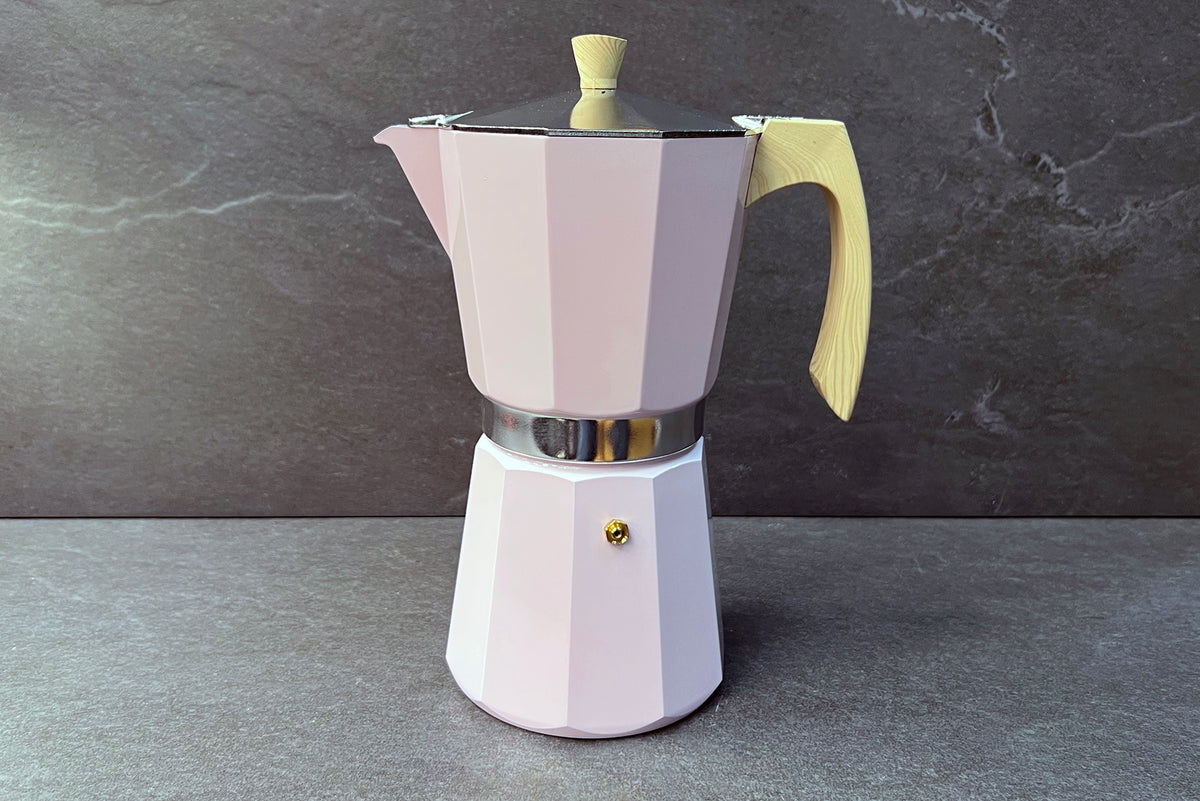 Veneto Pink Aluminium Espresso Maker 12-Cup