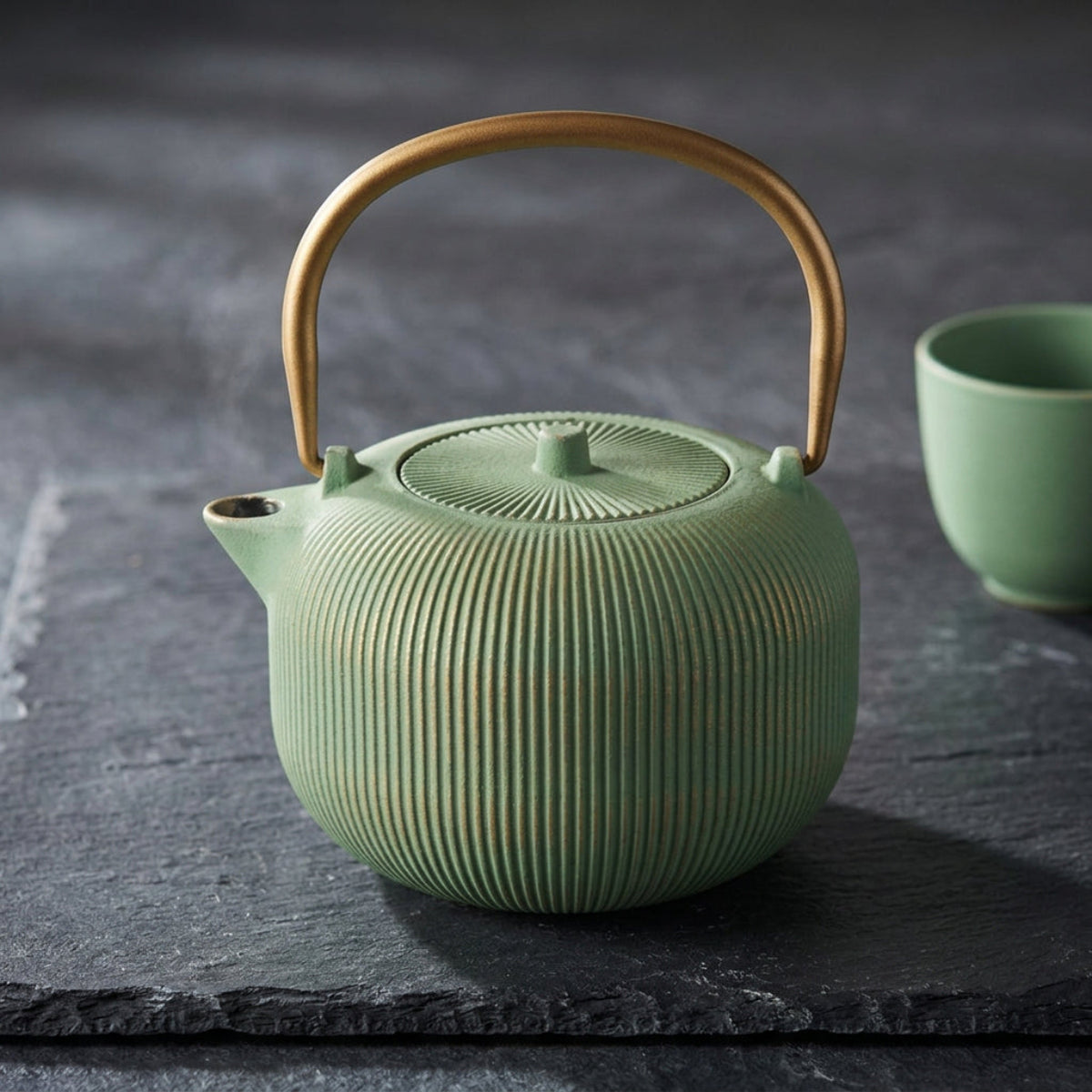 Yichu Green Gold Cast Iron Teapot 0.8L