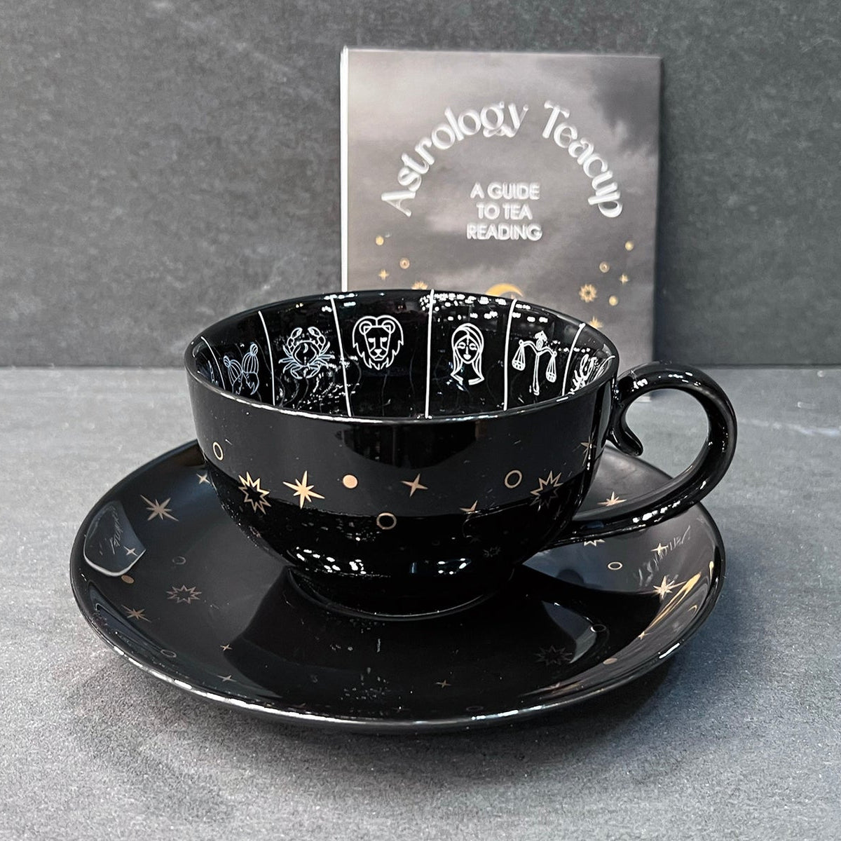 Black Fortune Teller's Tea Cup and Saucer