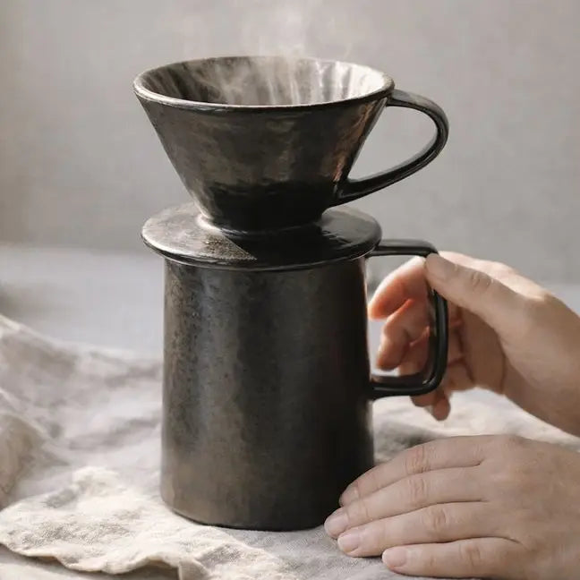 Black Lustre Coffee Dripper Filter and Jug