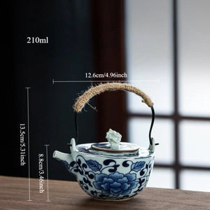 Blue Garden Traditional Teapot 210ml
