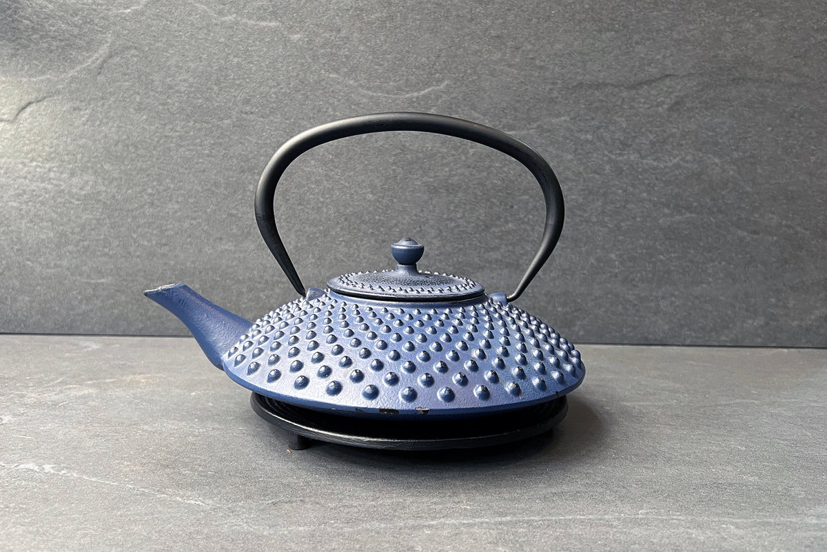 Kambin Cast Iron Teapot Dark Blue 1L