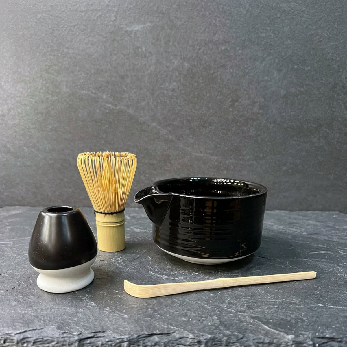 Gloss Black Matcha Tea Set