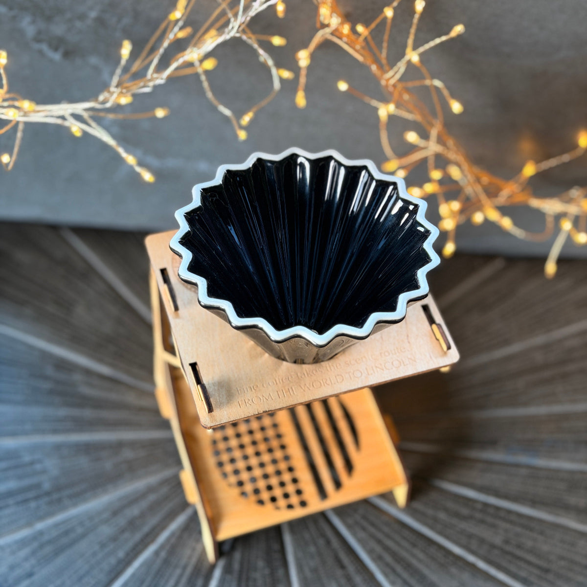 Black Star Porcelain Pour-Over Coffee Dripper