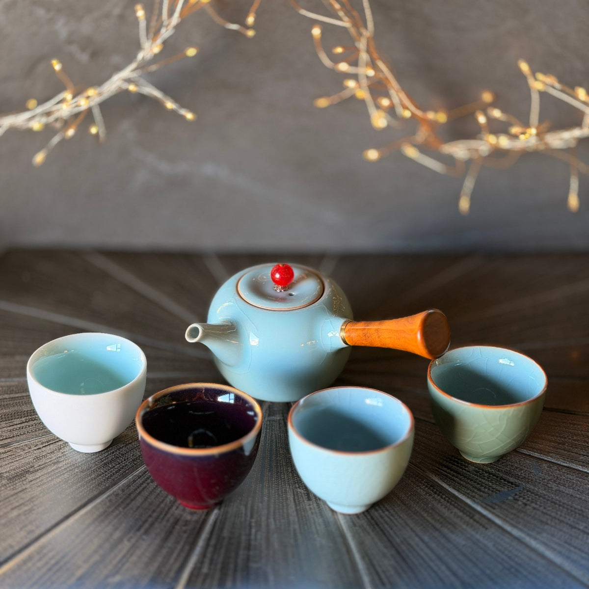 Four Seasons Celadon Traditional Gongfu Tea Set