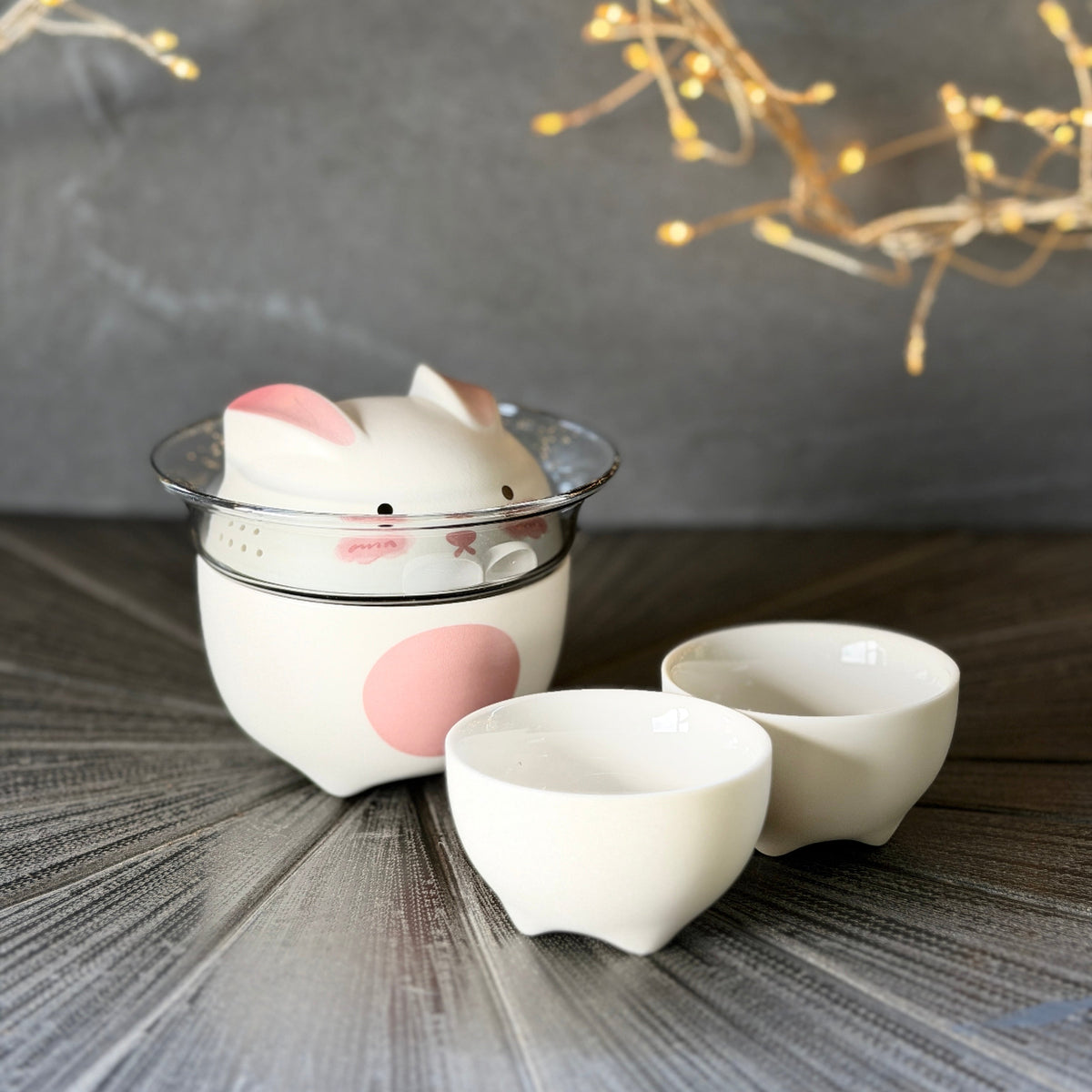 White Rabbit Tea Set with Travel Case