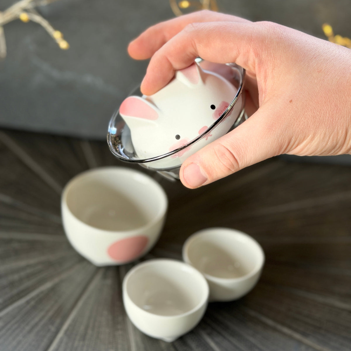 White Rabbit Tea Set with Travel Case