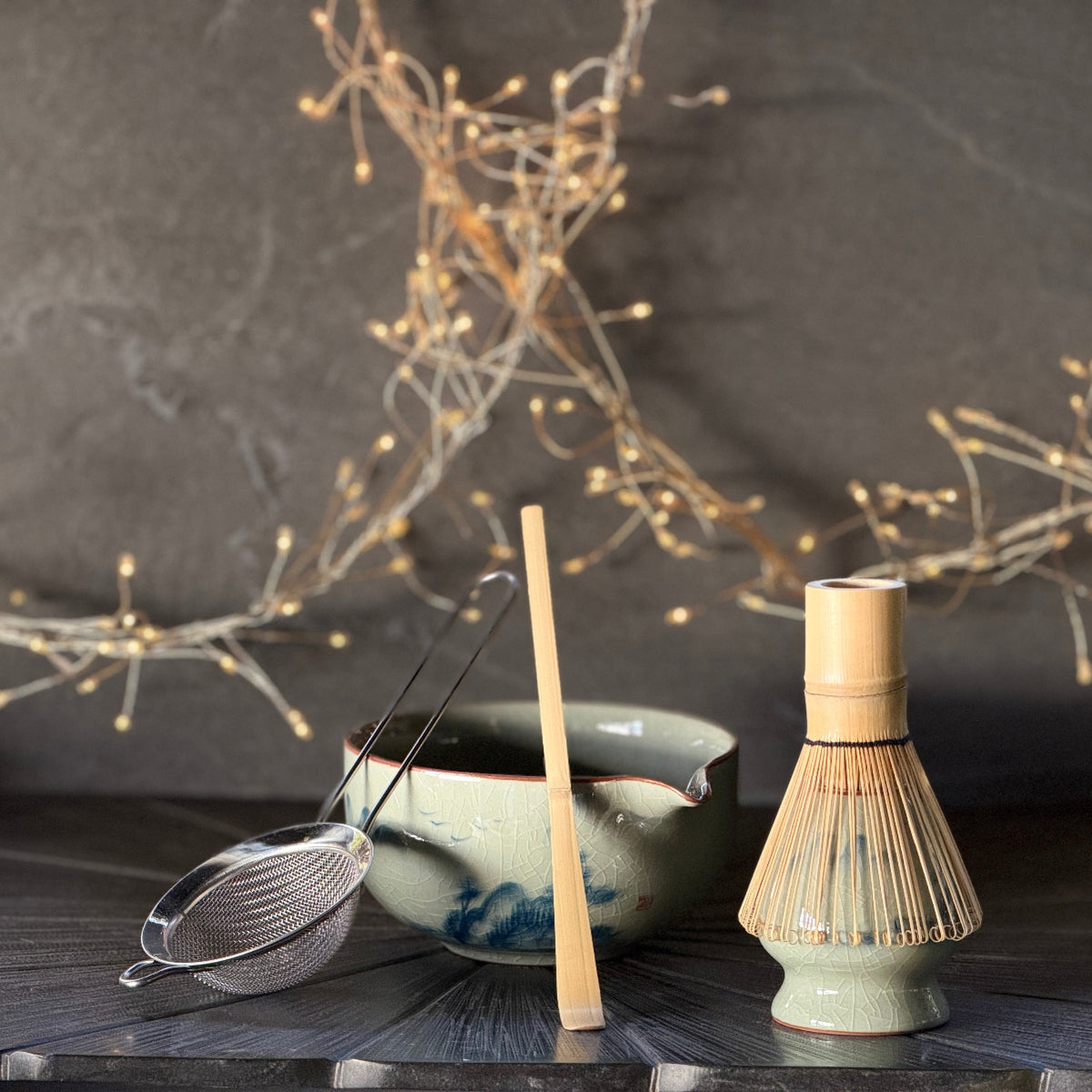 Blue Landscape Matcha Tea Set