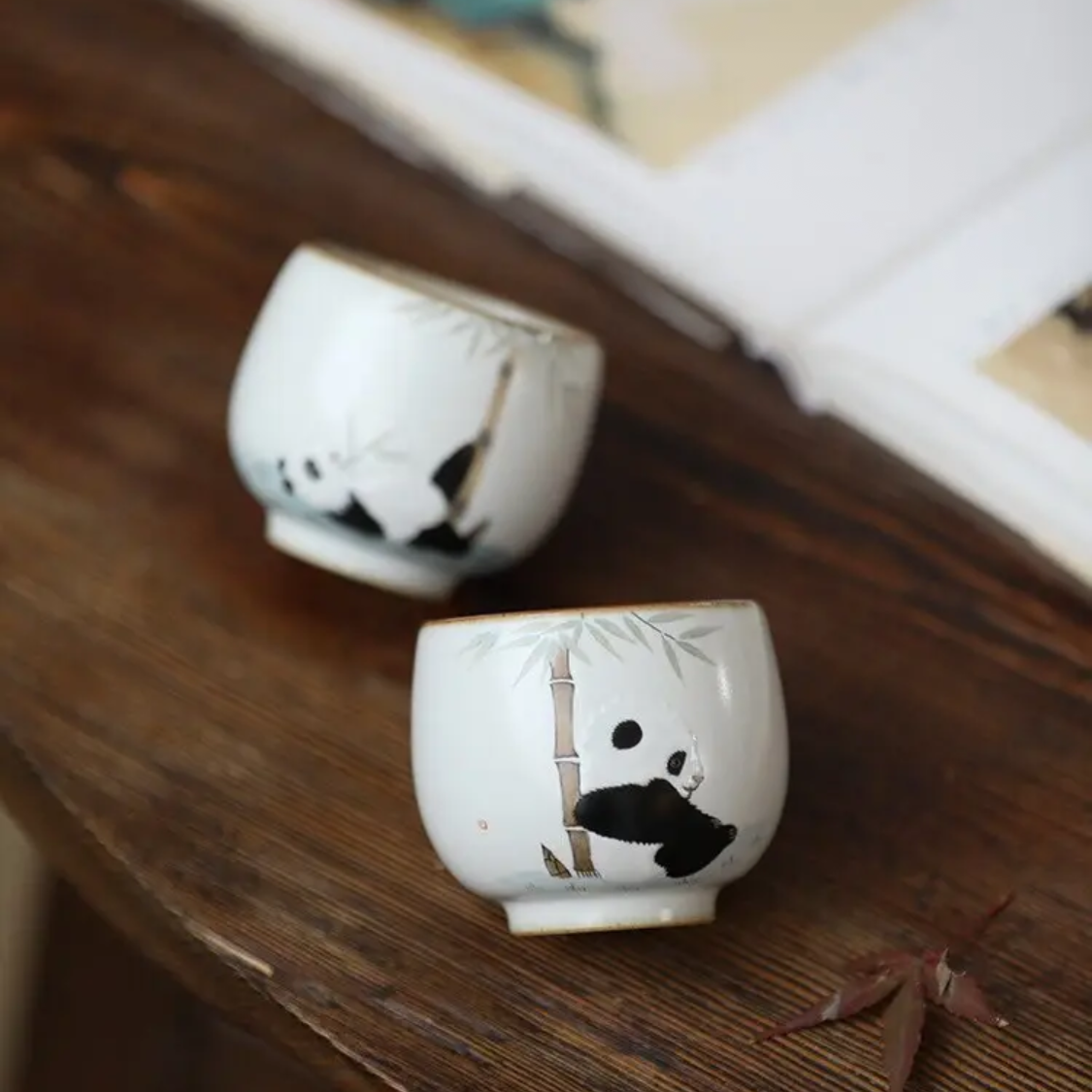Playful Panda Tea Bowls Pair