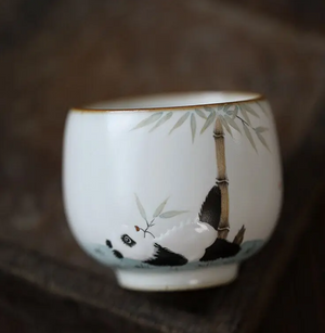 Playful Panda Tea Bowls Pair