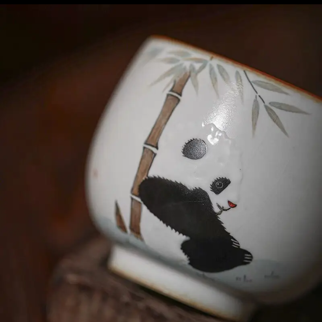 Playful Panda Tea Bowls Pair