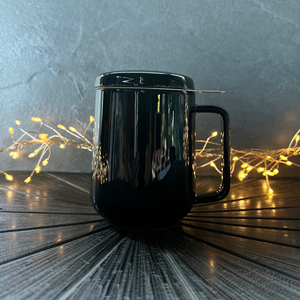 Peak Black Infuser Tea Mug