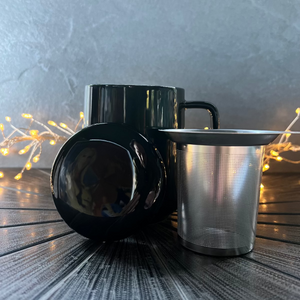 Peak Black Infuser Tea Mug