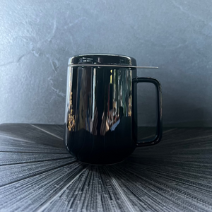 Peak Black Infuser Tea Mug