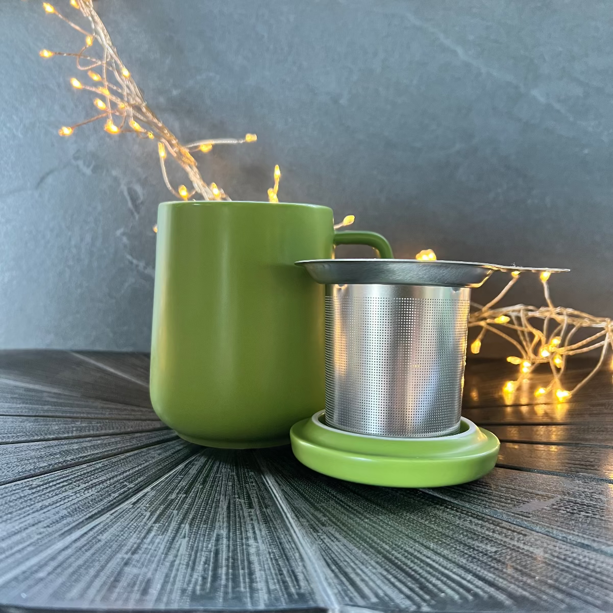 Peak Green Infuser Tea Mug