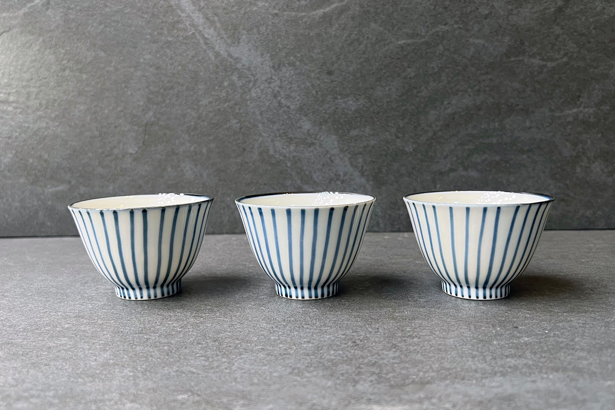 Rising Sun Japanese Tea Bowl Set of 3