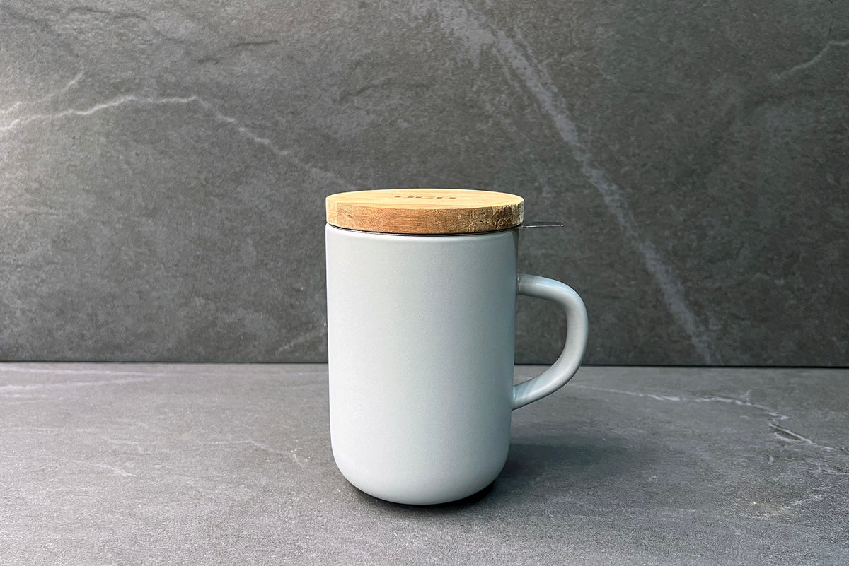 Juliet Infuser Mug Grey with Acacia Lid 0.475L