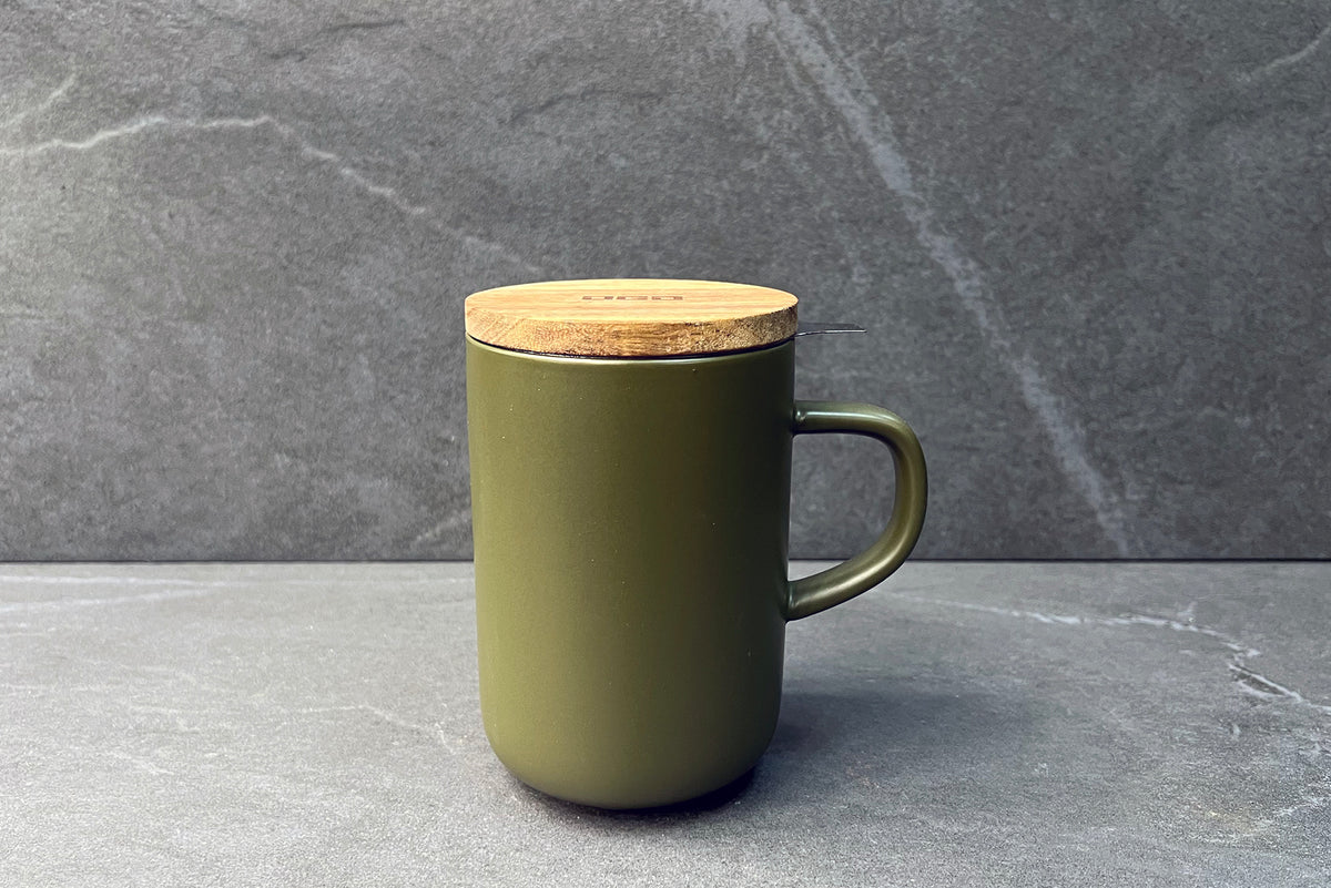 Juliet Infuser Mug Khaki with Acacia Lid 0.475L