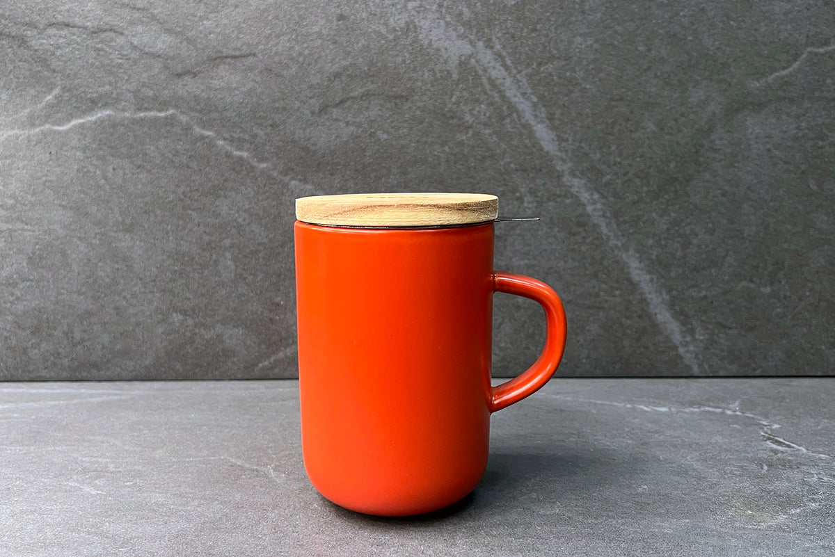 Juliet Infuser Mug Paprika with Acacia Lid 0.475L