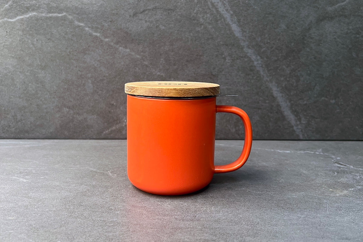 Romeo Infuser Mug Paprika with Acacia Lid 300ml