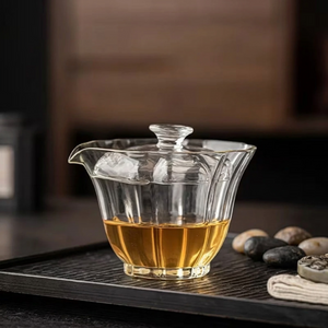 Clear Glass Petal Gaiwan