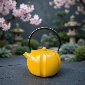 Kaiwen Mustard Yellow Cast Iron Teapot