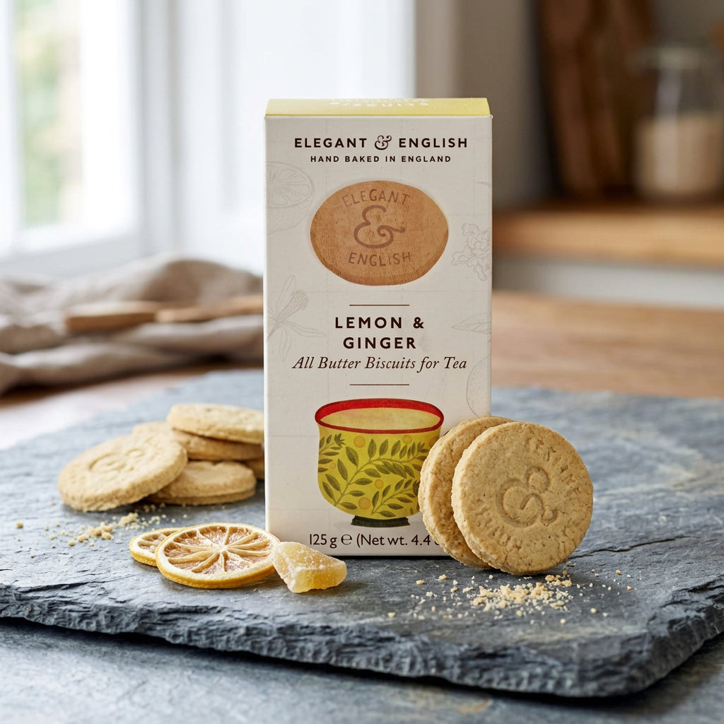 Elegant & English Lemon & Ginger Biscuits