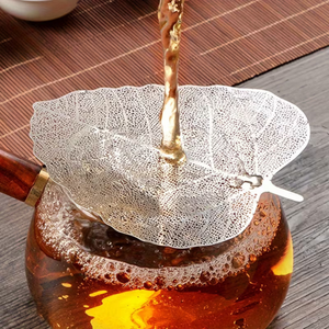 Silver Skeleton Leaf Tea Strainer