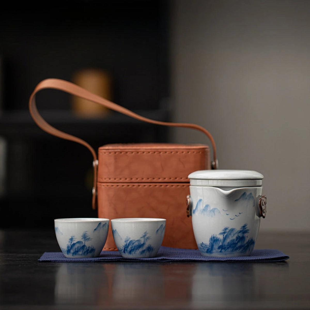 Blue Mountains Tea Set with Travel Case