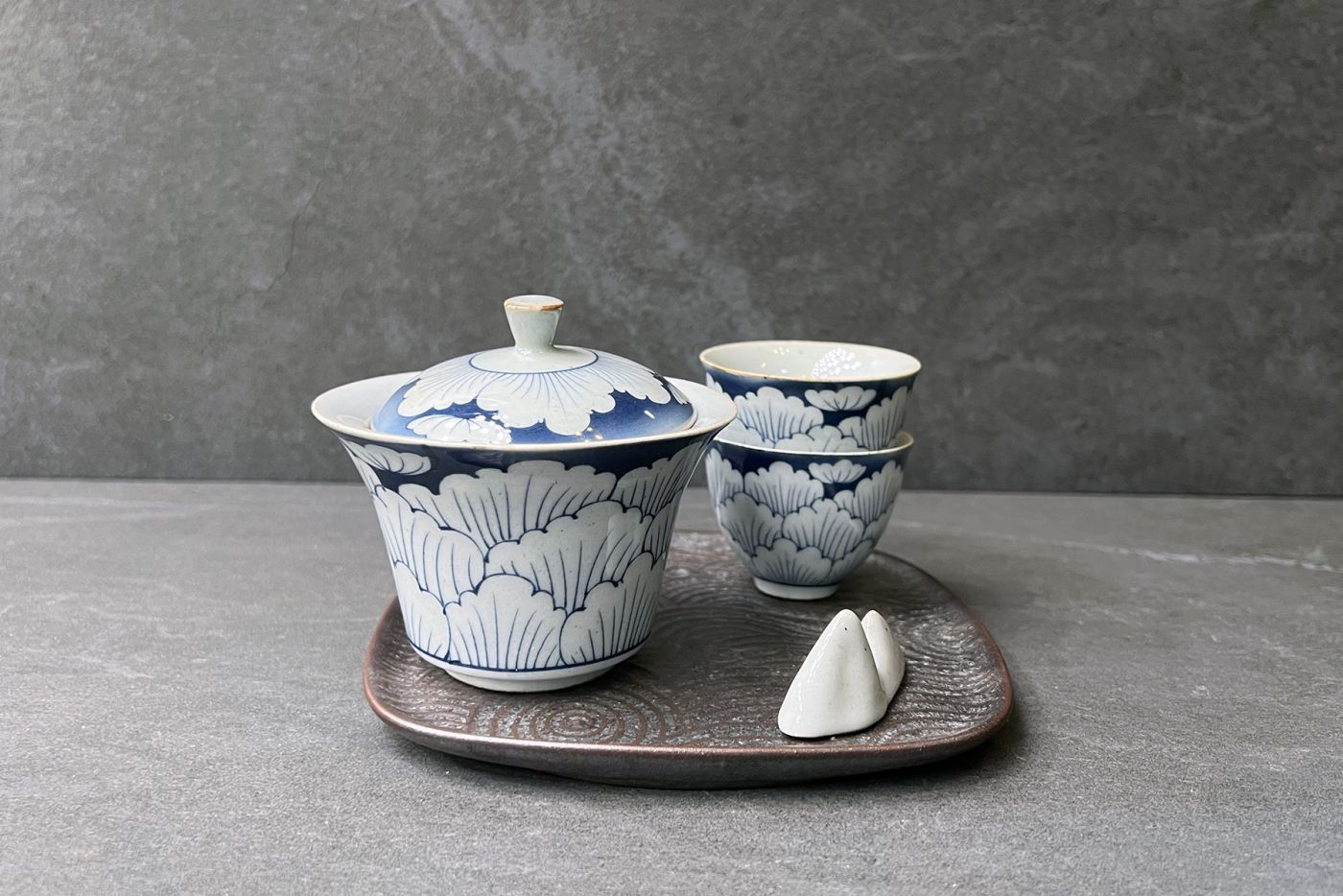 Blue Bloom Gaiwan Tea Set