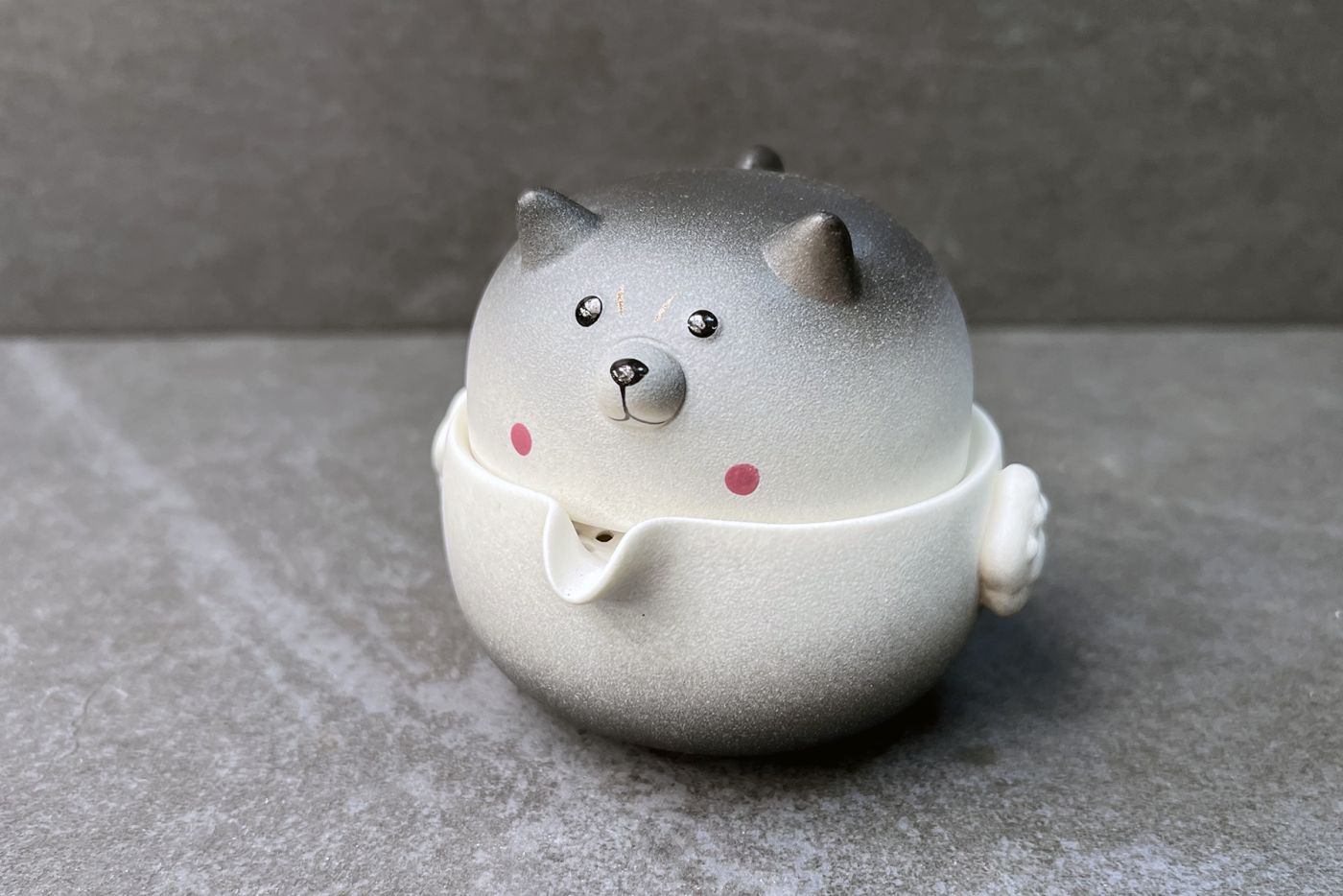 White & Black Shiba Inu Gongfu Tea Set